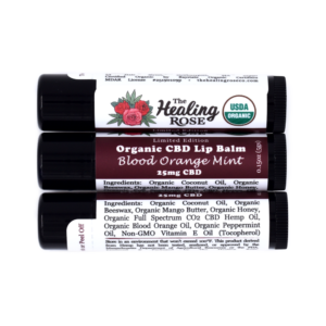 Organic Blood Orange Mint Lip Balm | 25mg CBD | limited edition
