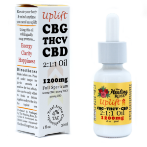 Uplift Oil | CBG THCV CBD 2:1:1 | 1200mg | 1oz